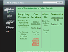 Tablet Screenshot of parkergarbageman.com